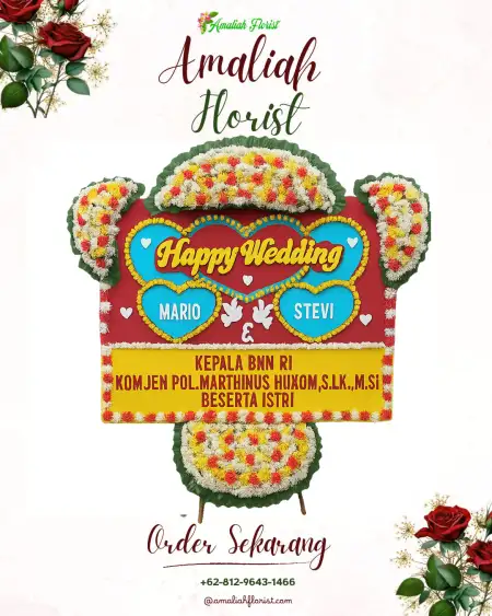Papan Bunga Pernikahan Suruh